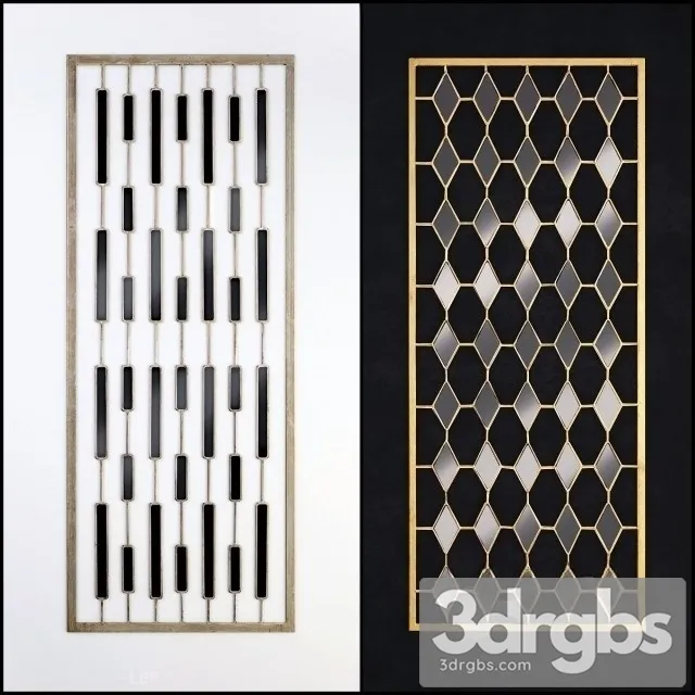 Bulkhead Mirror Gold 3D Model Download