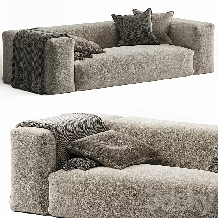 Bulky Sherling Sofa by Layered 3D Model