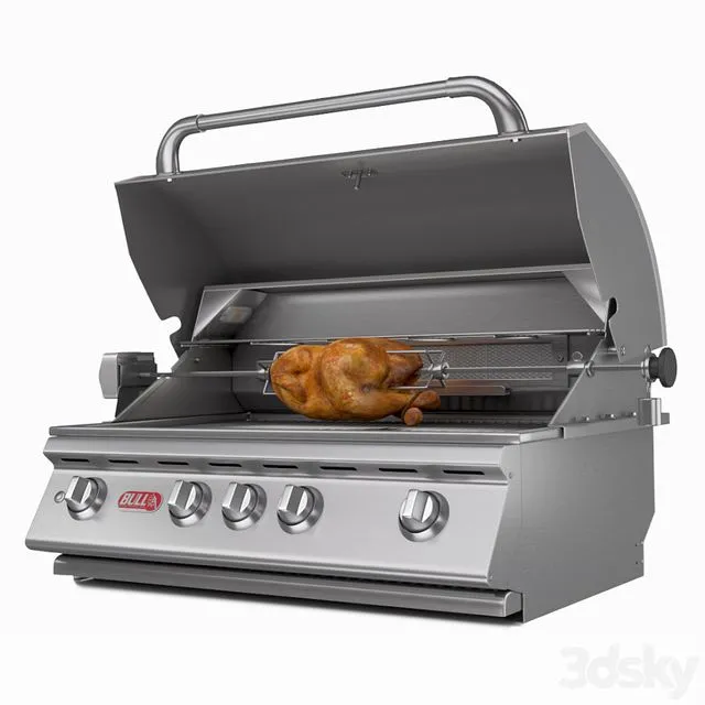 Bull Angus BBQ Grill 3D Model Bull Angus BBQ Grill 3D Model
