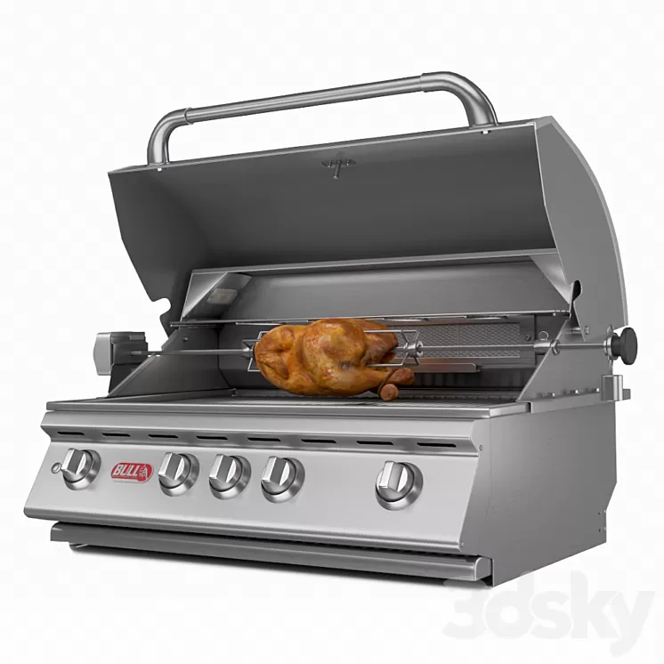Bull Angus BBQ Grill 3D Model