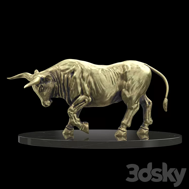 Bull sculpture 3D Model