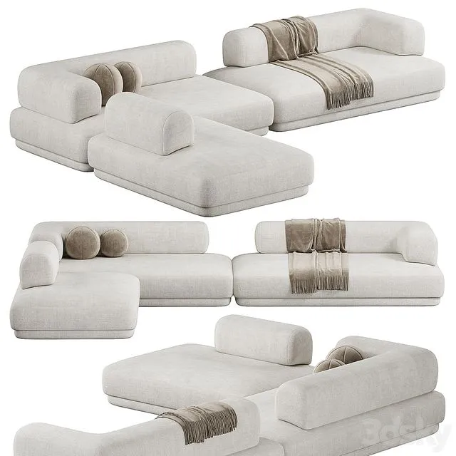 BUMPER Sectional sofa 3D Model