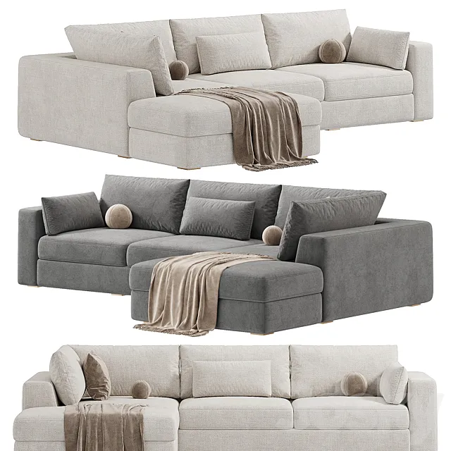 Bumper Sectional Sofa 3D Model Bumper Sectional Sofa 3D Model