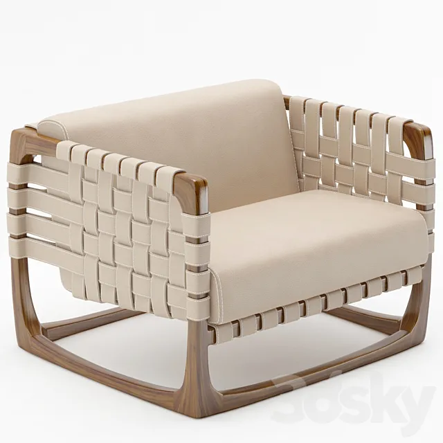 Bungalow armchair by RIVA 1920 3D Model Bungalow armchair by RIVA 1920 3D Model