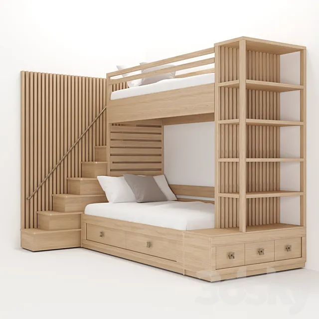 Bunk bed 3D Model Bunk bed 3D Model