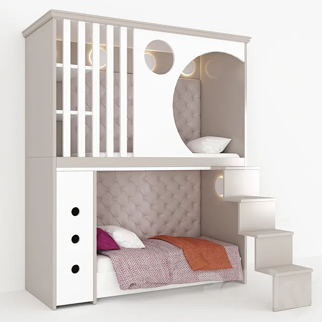 Bunk bed 3D Model Bunk bed 3D Model