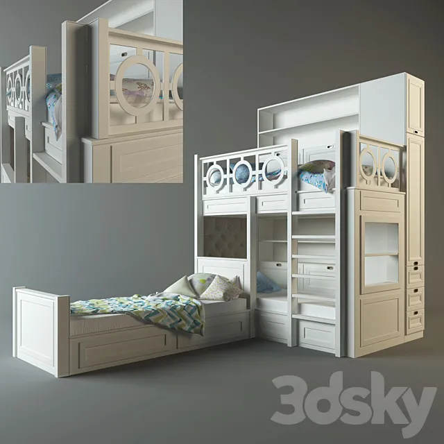 Bunk bed Children’s 3DModel Bunk bed Children’s 3DModel