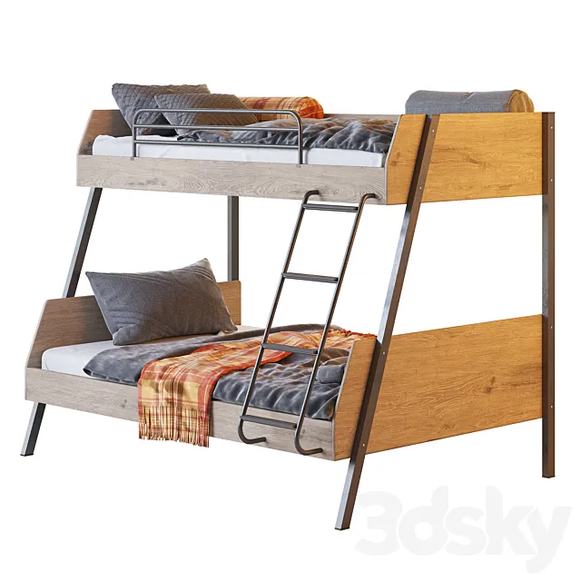 Bunk bed Cilek_Trio 3DModel Bunk bed Cilek_Trio 3DModel