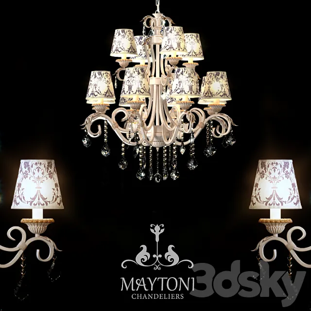 Bunk chandelier Maytoni ARM219-12-G 3DModel Bunk chandelier Maytoni ARM219-12-G 3DModel