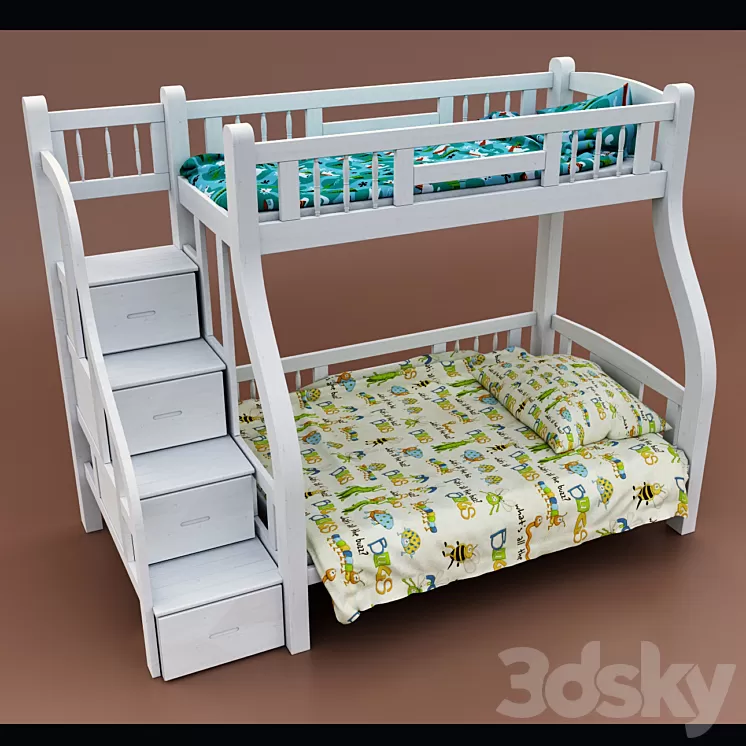 bunk cot 3D Model bunk cot 3D Model