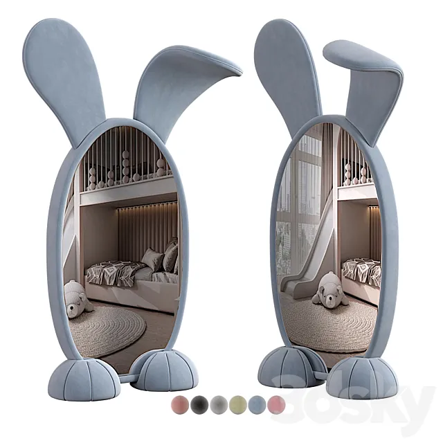 Bunny Floor Mirror 3D Model
