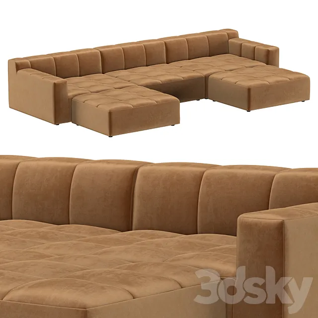 BURANO MODULAR CUSTOMIZABLE SECTIONAL 3D Model