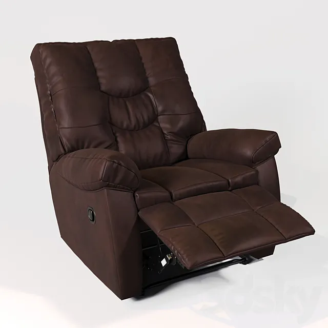 Burgett Espresso Power Rocker Recliner 3D Model Burgett Espresso Power Rocker Recliner 3D Model