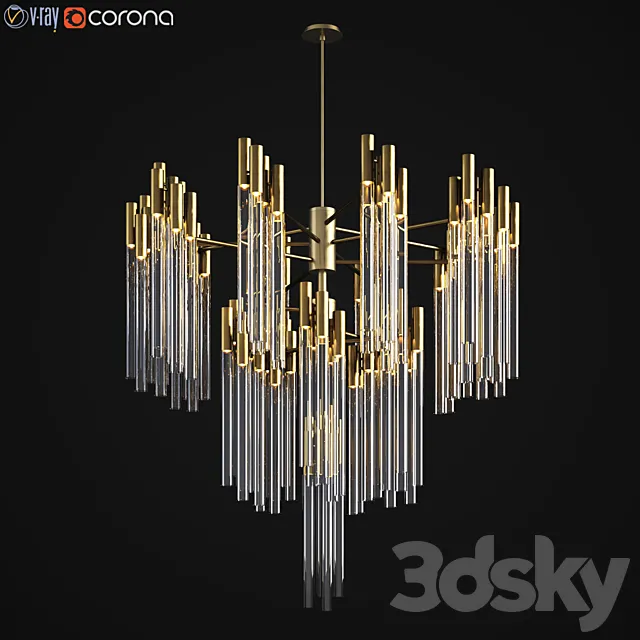 Burj Chandelier Luxxu 3D Model