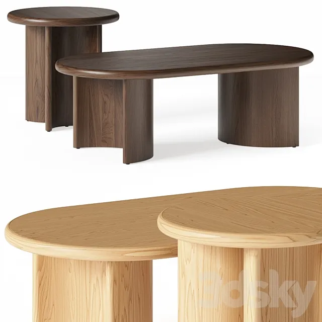 Burke Decor Paden Coffee Tables 3D Model Burke Decor Paden Coffee Tables 3D Model