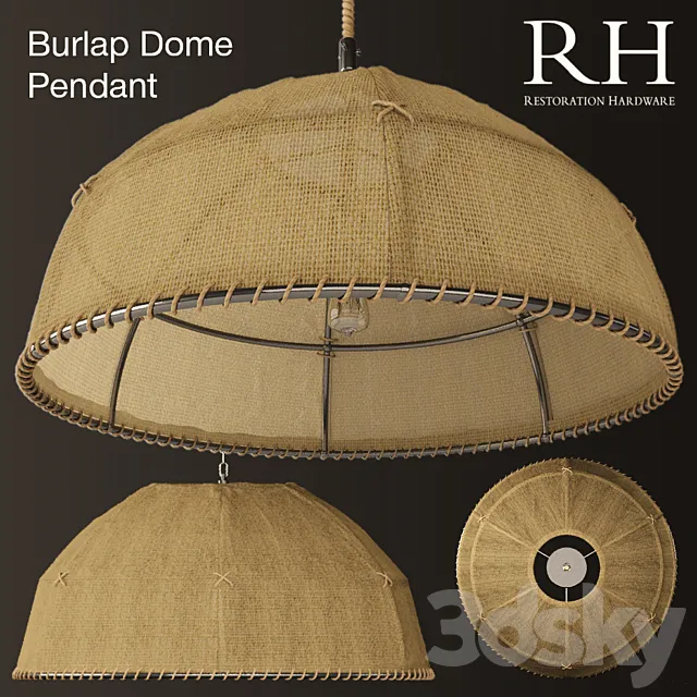 Burlap Dome Pendant 3DModel Burlap Dome Pendant 3DModel