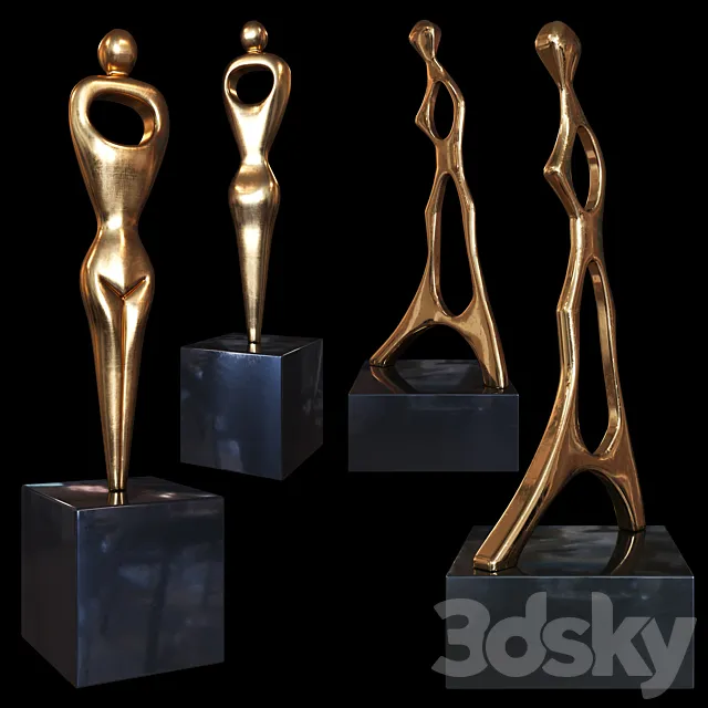 Burlini Alfredo woman sculptures 3DModel Burlini Alfredo woman sculptures 3DModel