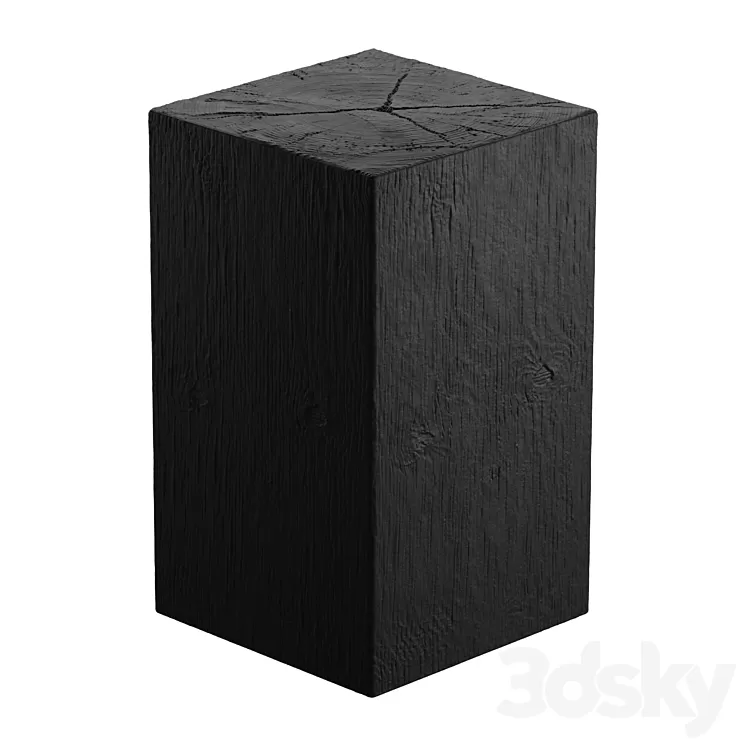 Burntwood stool 3D Model