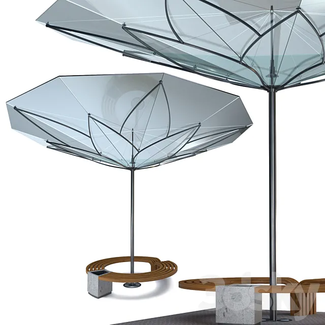 Bus stop 01 3D Model