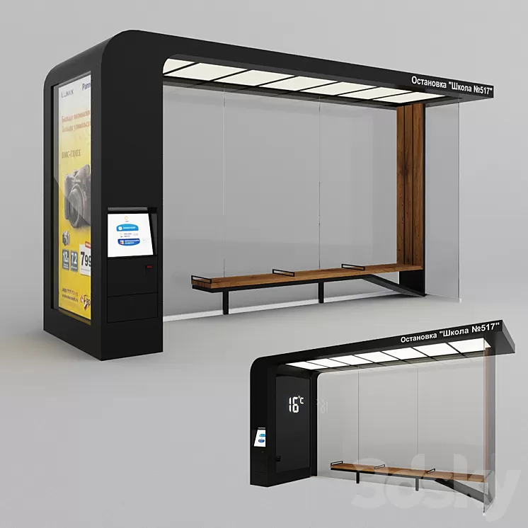 bus stop 3D Model