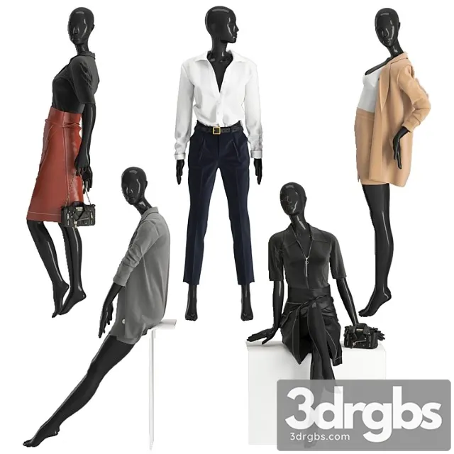 Business Suits for Women 3D Model Download
