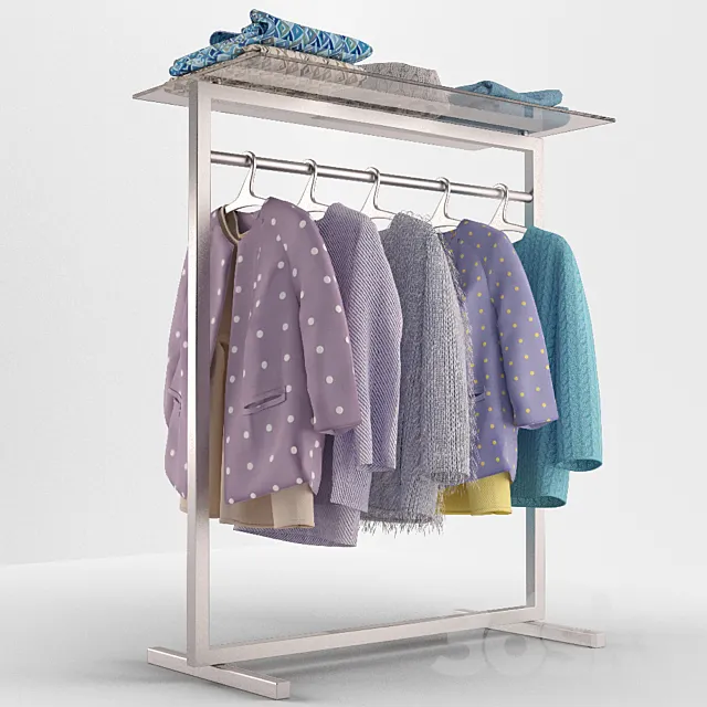 business with clothes rack 3DModel