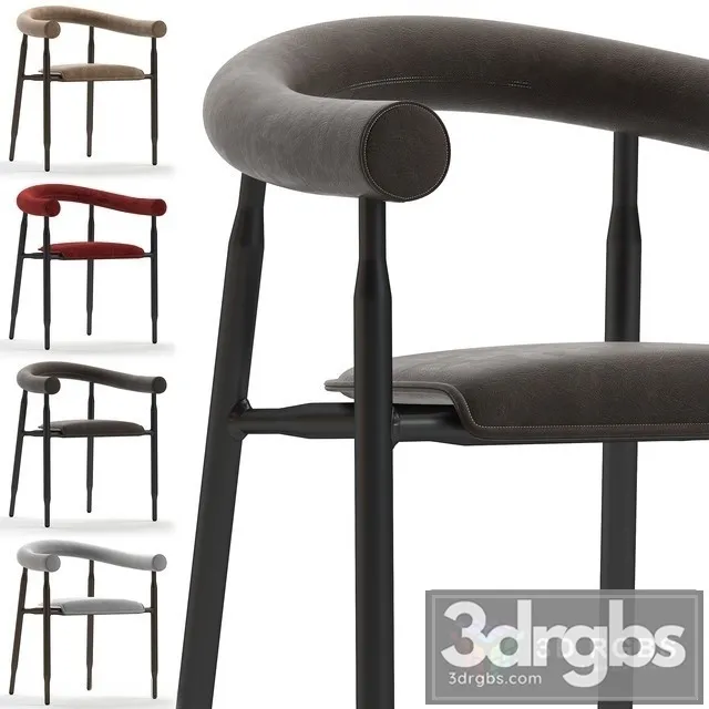 Busnelli Albeisa Upholstered Chair 3D Model Download