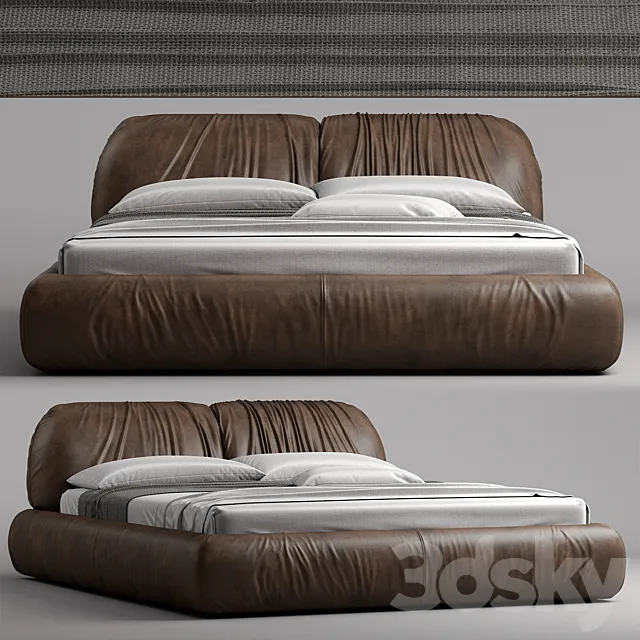 Busnelli bed PIUMOTTO 3D Model Busnelli bed PIUMOTTO 3D Model