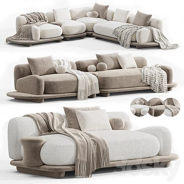 Busnelli Grumetto Sofa 01 Composition 3D Model Busnelli Grumetto Sofa 01 Composition 3D Model