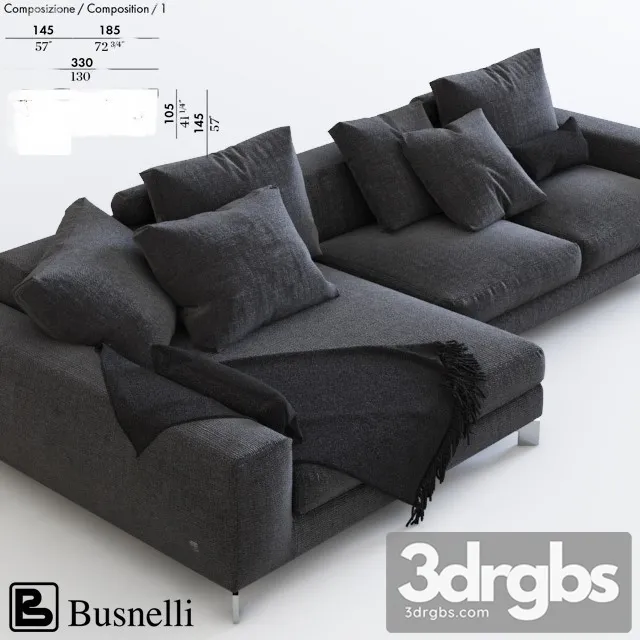 Busnelli Sofa 01 3D Model Download Busnelli Sofa 01 3D Model Download