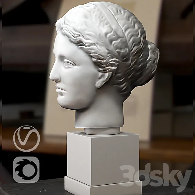 Bust of Aphrodite (vray + corona) 3D Model