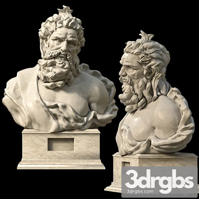 Bust of neptune 3D Model Download