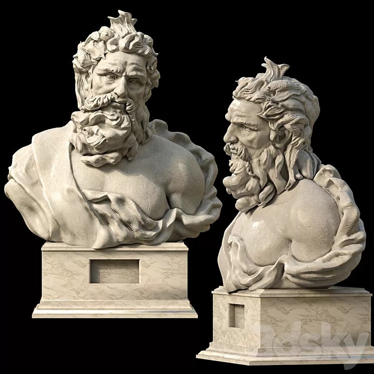 Bust of Neptune 3D Model