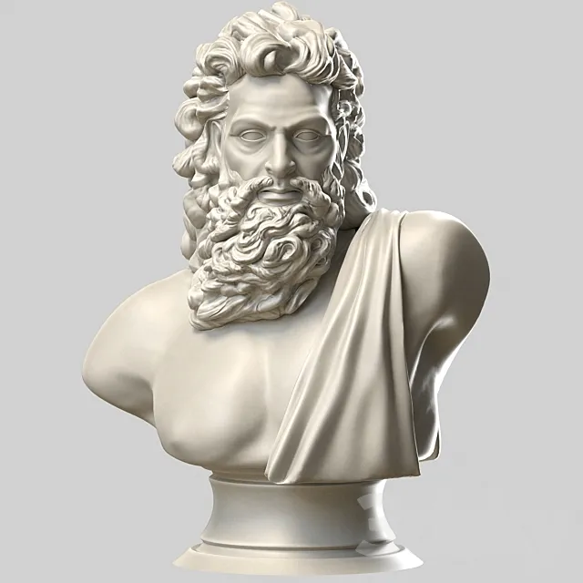Bust of Zeus 3D Model Bust of Zeus 3D Model