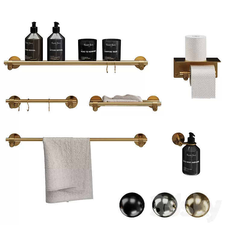 Buster and Punch Bathroom set 1 3D Model Free Download Buster and Punch Bathroom set 1 3D Model Free Download