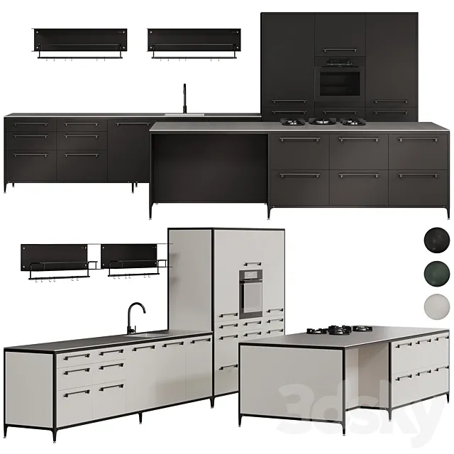 Buster and punch Kitchen Green 3DModel