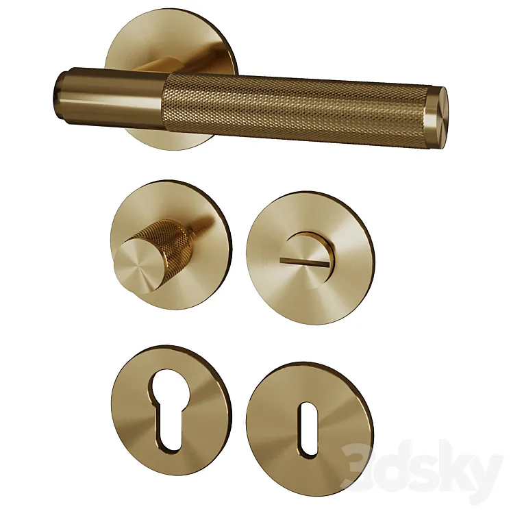 Buster & Punch CROSS DOOR HANDLE KEY LOCK 1 3D Model Free Download