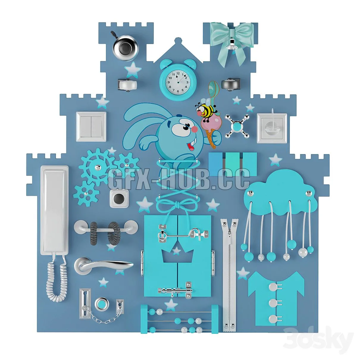 Busyboard boy 3D Model Busyboard boy 3D Model