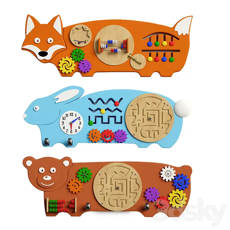 Busyboard forest animals 3D Model