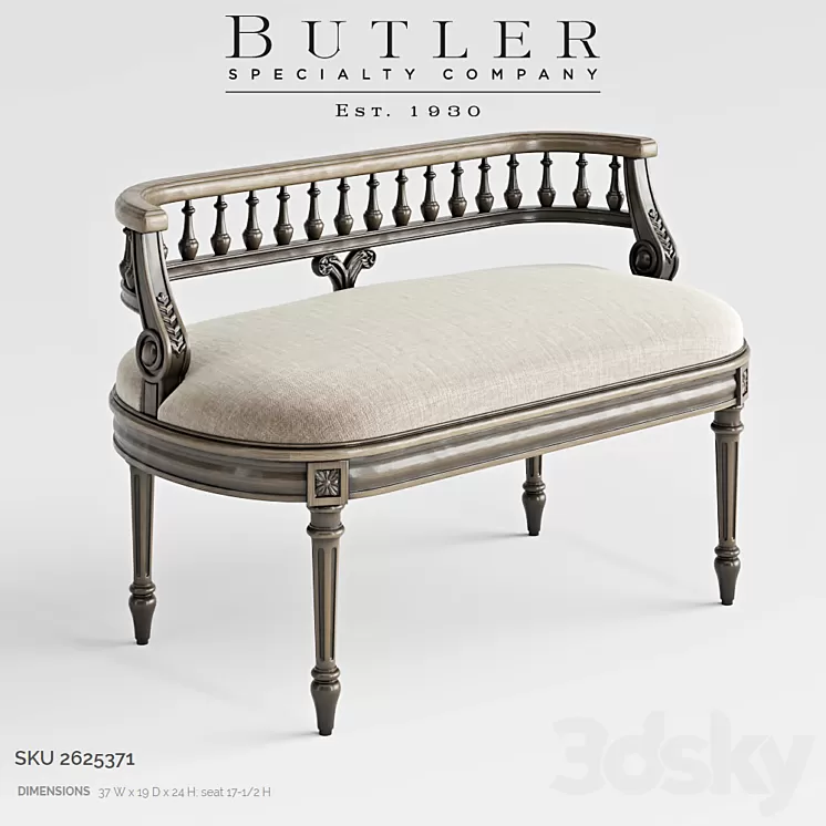 Butler Mansfield Sku 2625371 3D Model Butler Mansfield Sku 2625371 3D Model