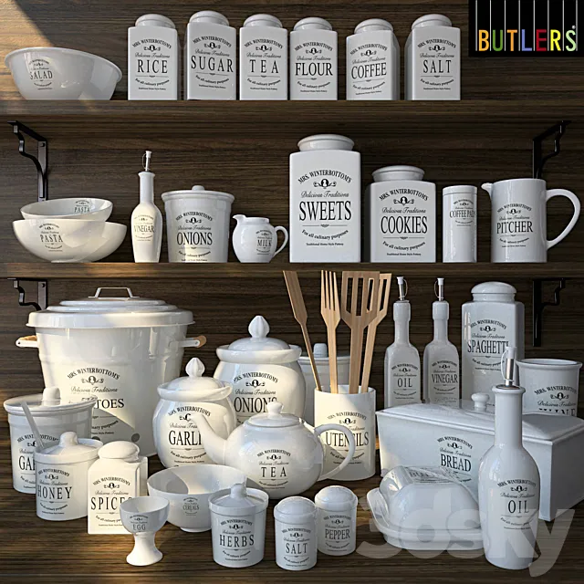 Butlers – MRS WINTERBOTTOMS 3D Model Butlers – MRS WINTERBOTTOMS 3D Model