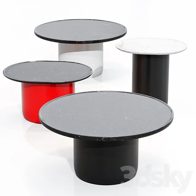 Button Tables set by B&B Italia 3D Model