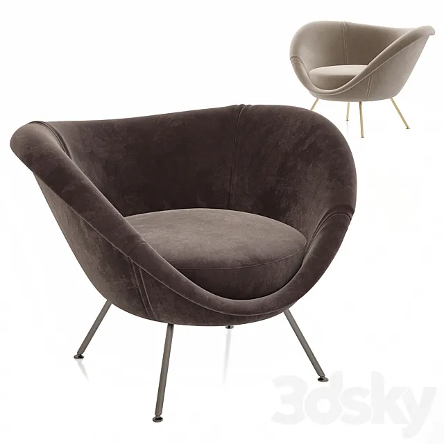 Buy Gio Ponti Love Chair 3D Model