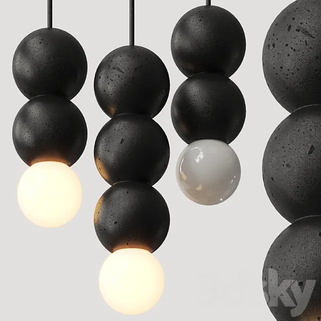 Buzao Ooops _ Lampatron Lilla Black Pendant Lamps 3D Model