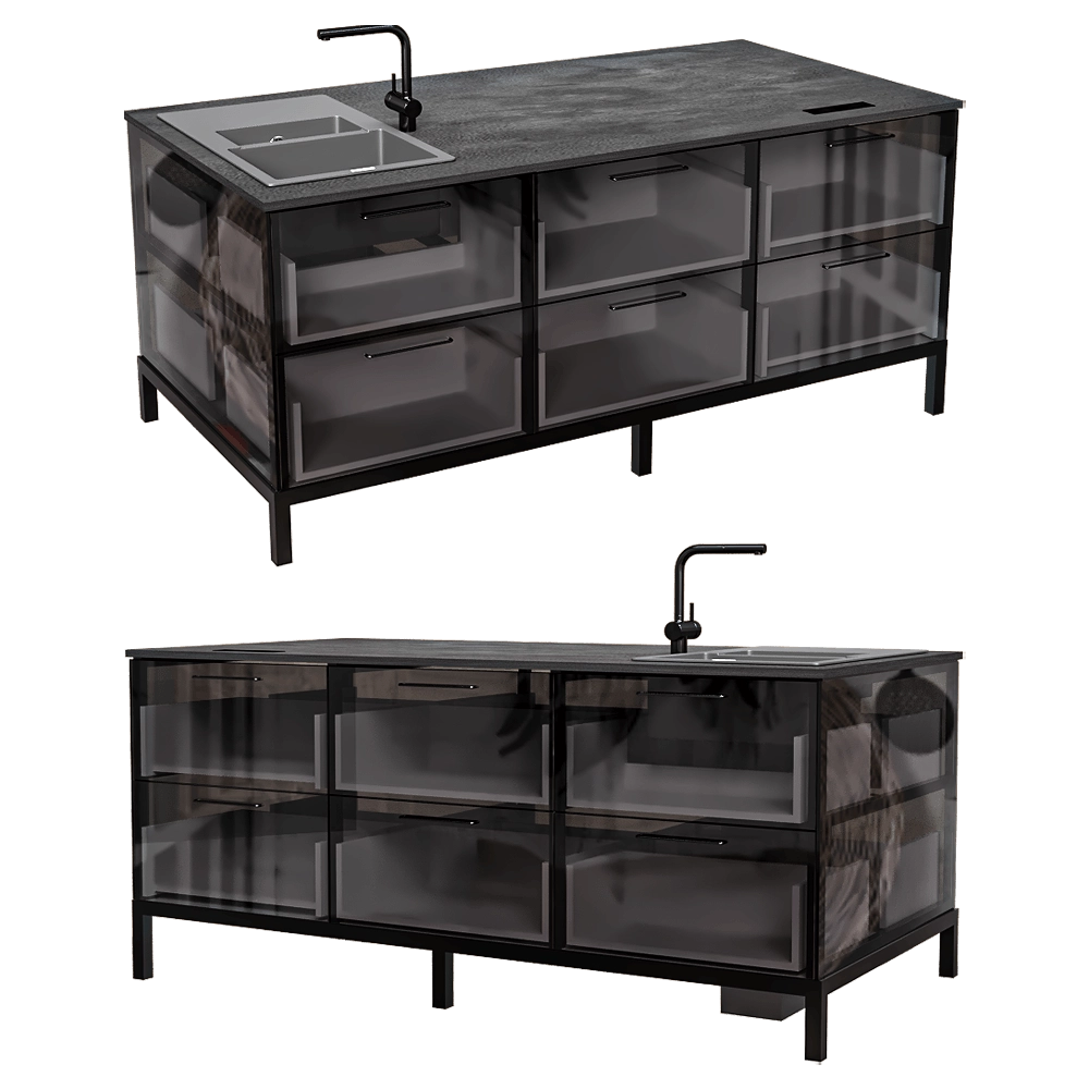 BY Furniture – GLASS KITCHEN 3D Model