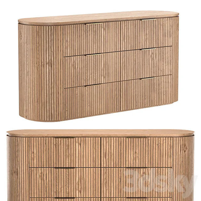 BYRON 6-DRAWER DRESSER 3D Model