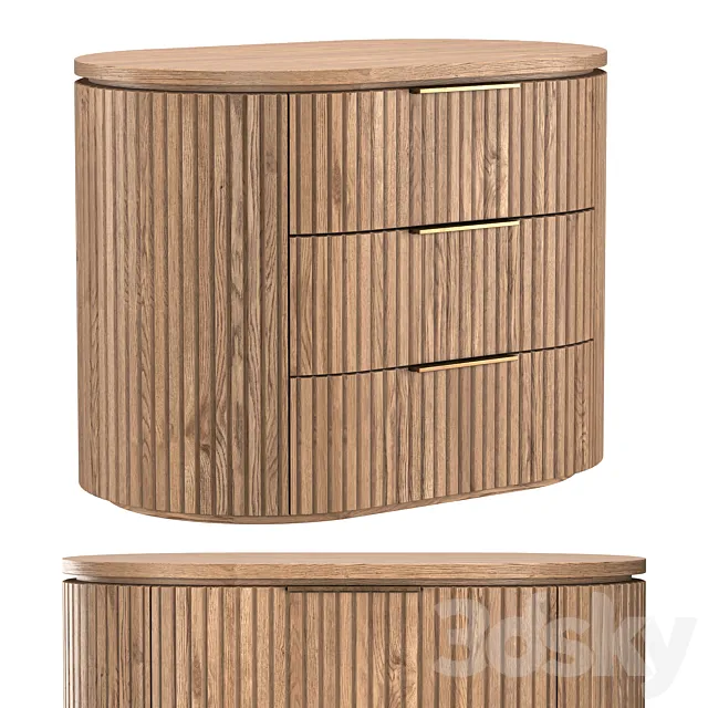 BYRON CLOSED NIGHTSTAND 3D Model