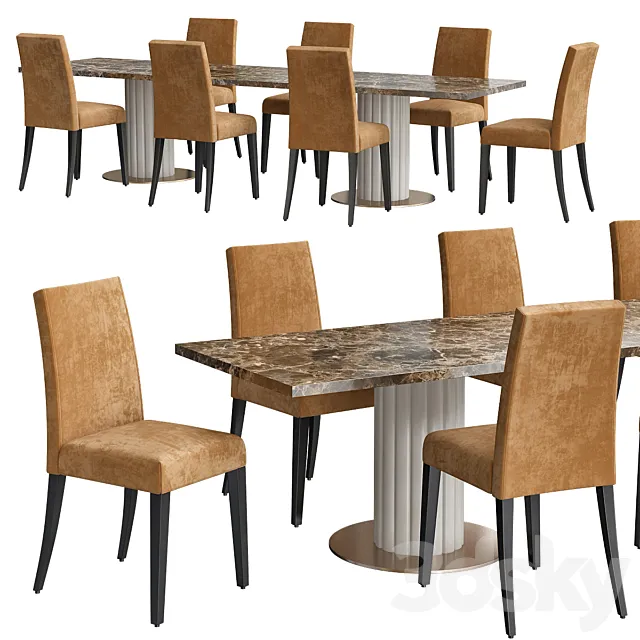 BYRON RECTANGULAR TABLE 3D Model
