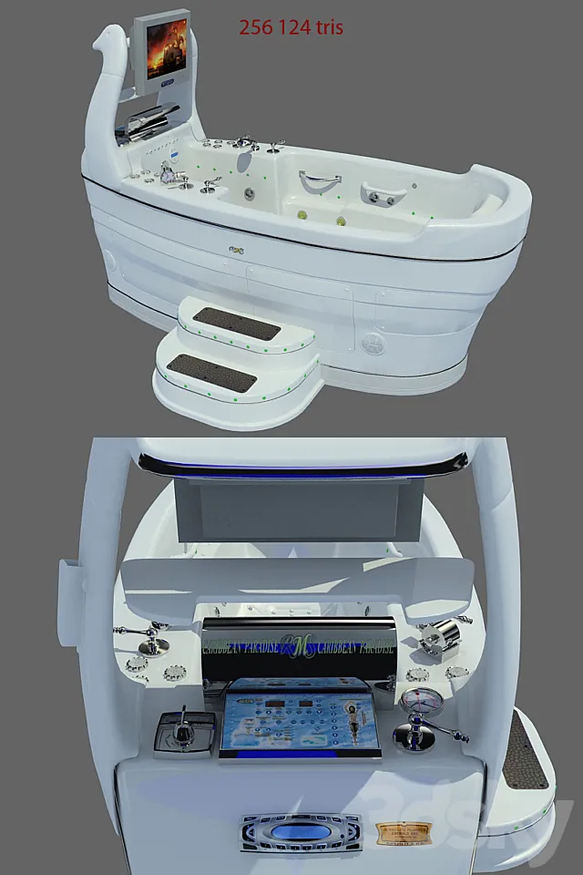 C-280REM Caribbean Paradize Limited Edition + TV 3D Model C-280REM Caribbean Paradize Limited Edition + TV 3D Model