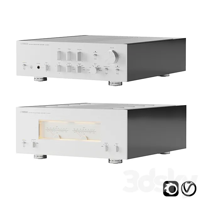 C-5000 and M-5000 by Yamaha 3DModel